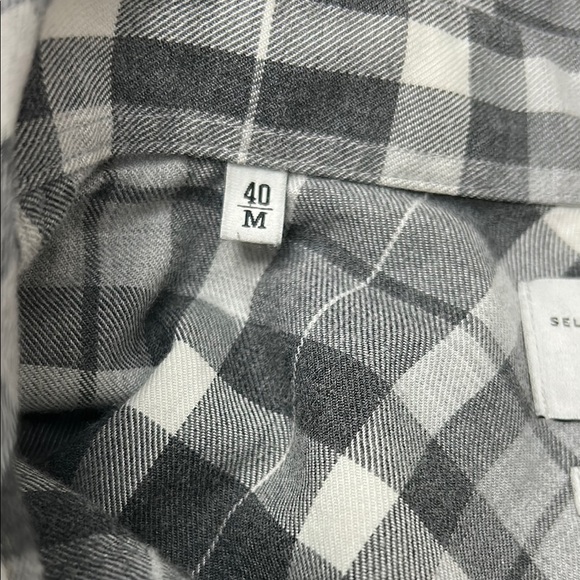 Selected Homme Grey Plaid Button Down Shirt - Picture 6 of 8